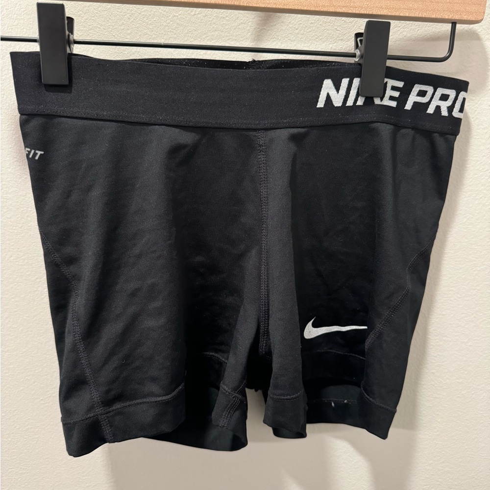 Nike Pro Dri-FIT Black Training Shorts - Black Spandex